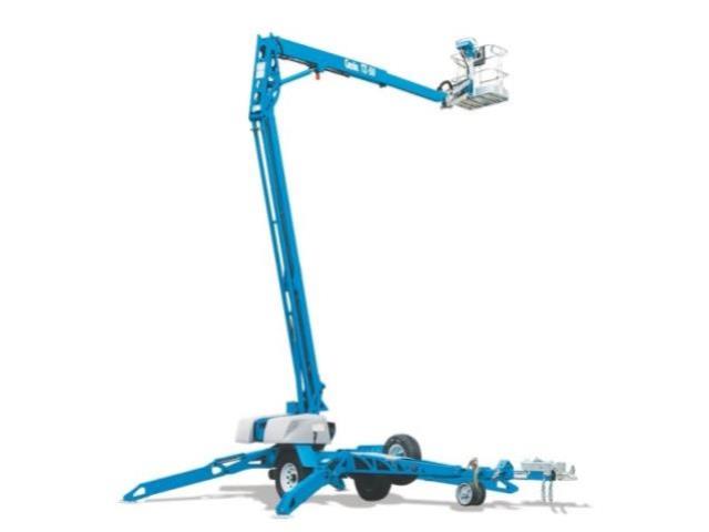 Manlift, towable knuckle boom